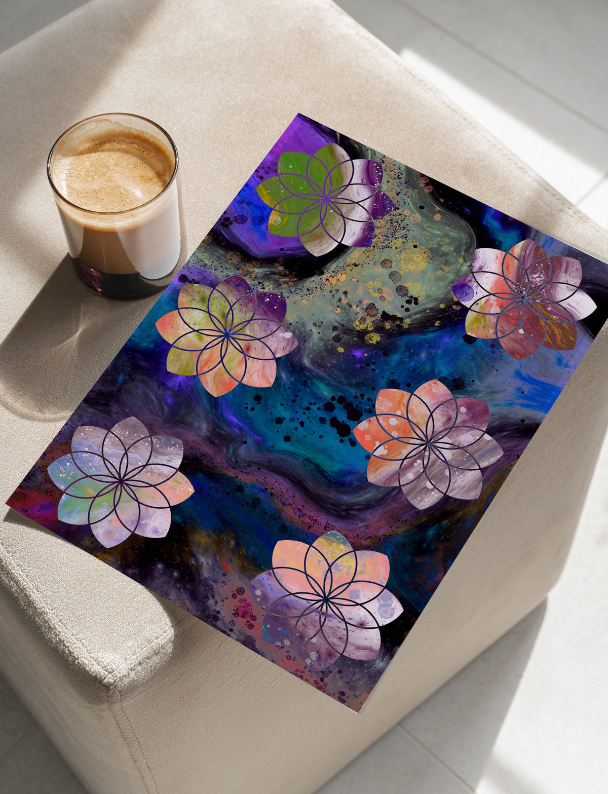 Seed of Life Art Print | Sacred Geometry Wall Art | Set of Two