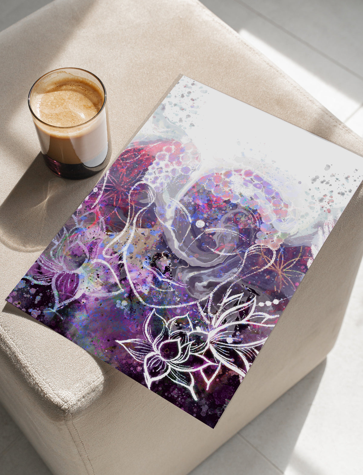 Meditating buddha art print