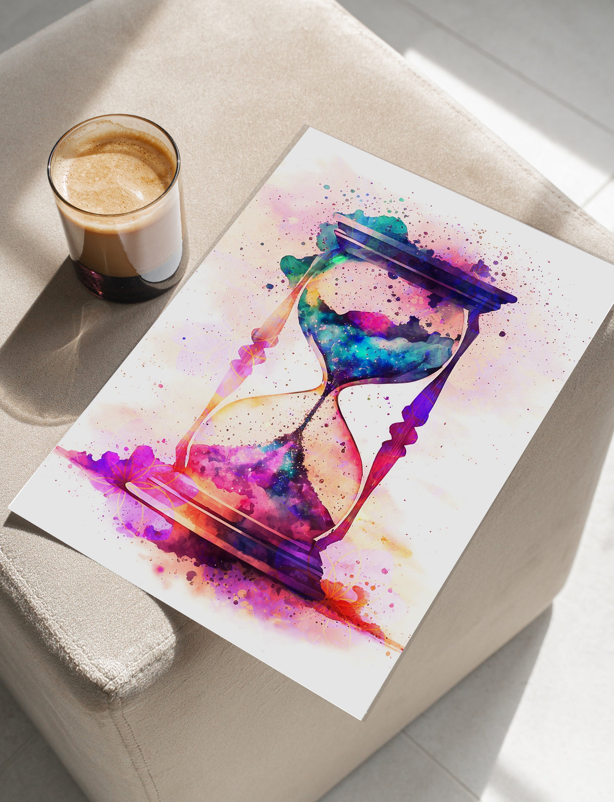 Meditation Art Print | Hourglass | Spiritual Wall Art