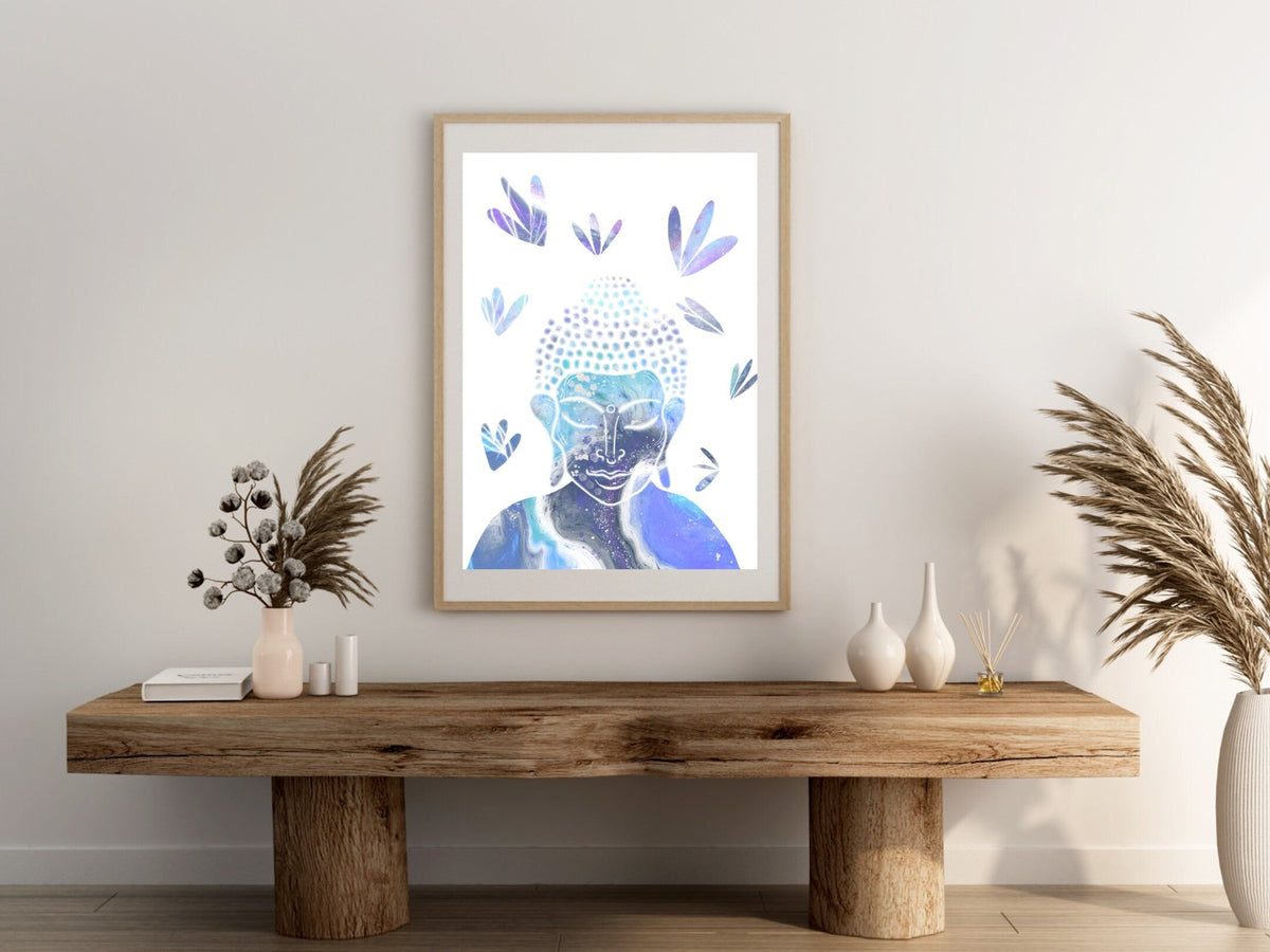 Buddha art print, spiritual wall art