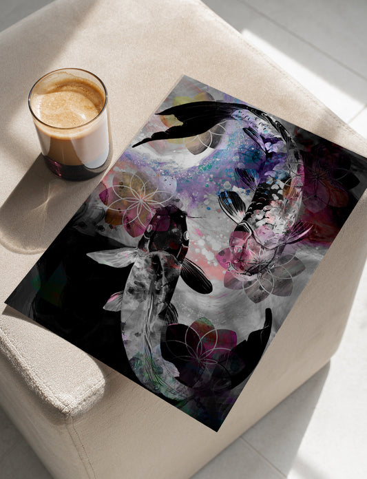 Feng Shui Harmony: Reiki, Buddha and Koi Fish Art Prints