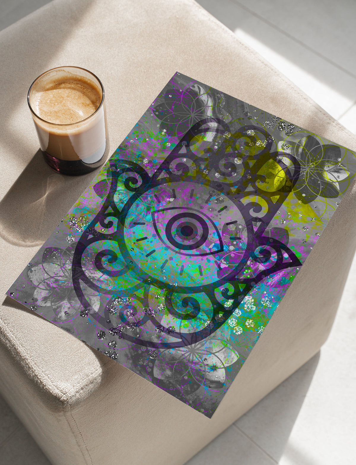 Meditation Art Print | Hamsa Hands | Spiritual Wall Art