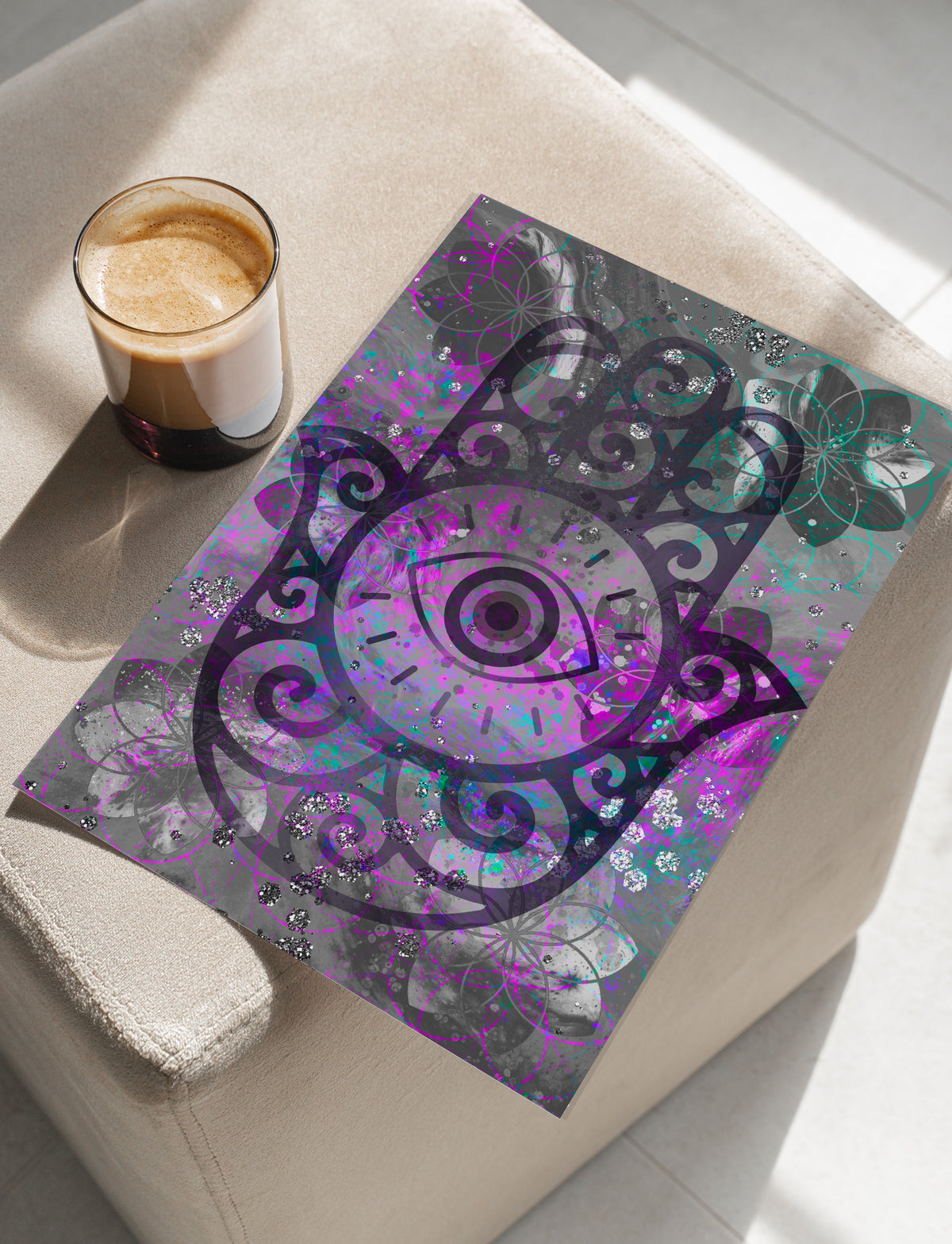 Meditation Art Print | Hamsa Hands | Spiritual Wall Art