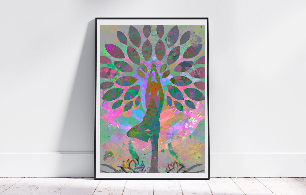 Yoga meditation art print