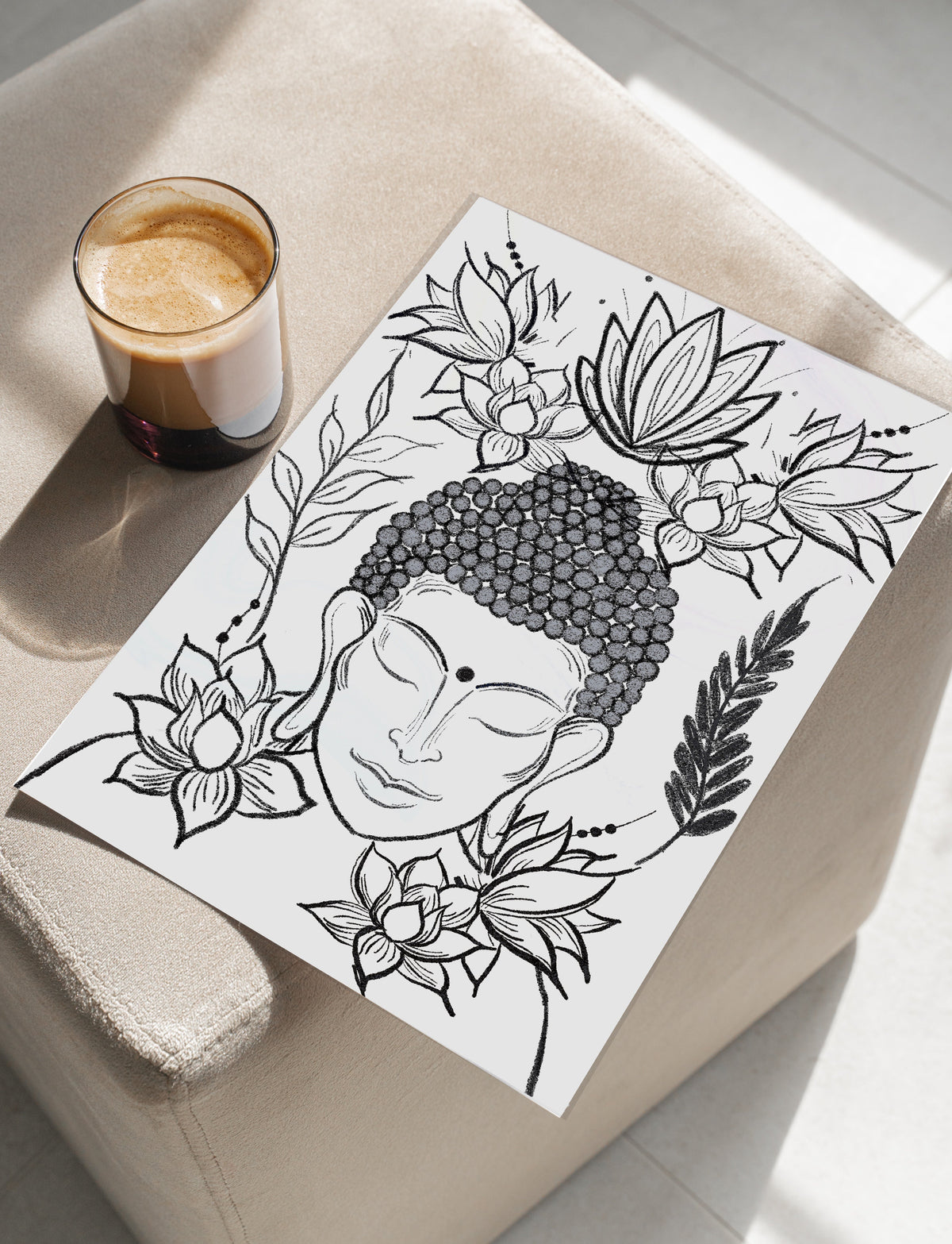 Meditating Buddha Art Print | Spiritual Wall Art