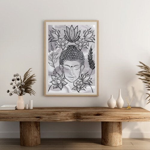Meditating Buddha Art Print | Spiritual Wall Art