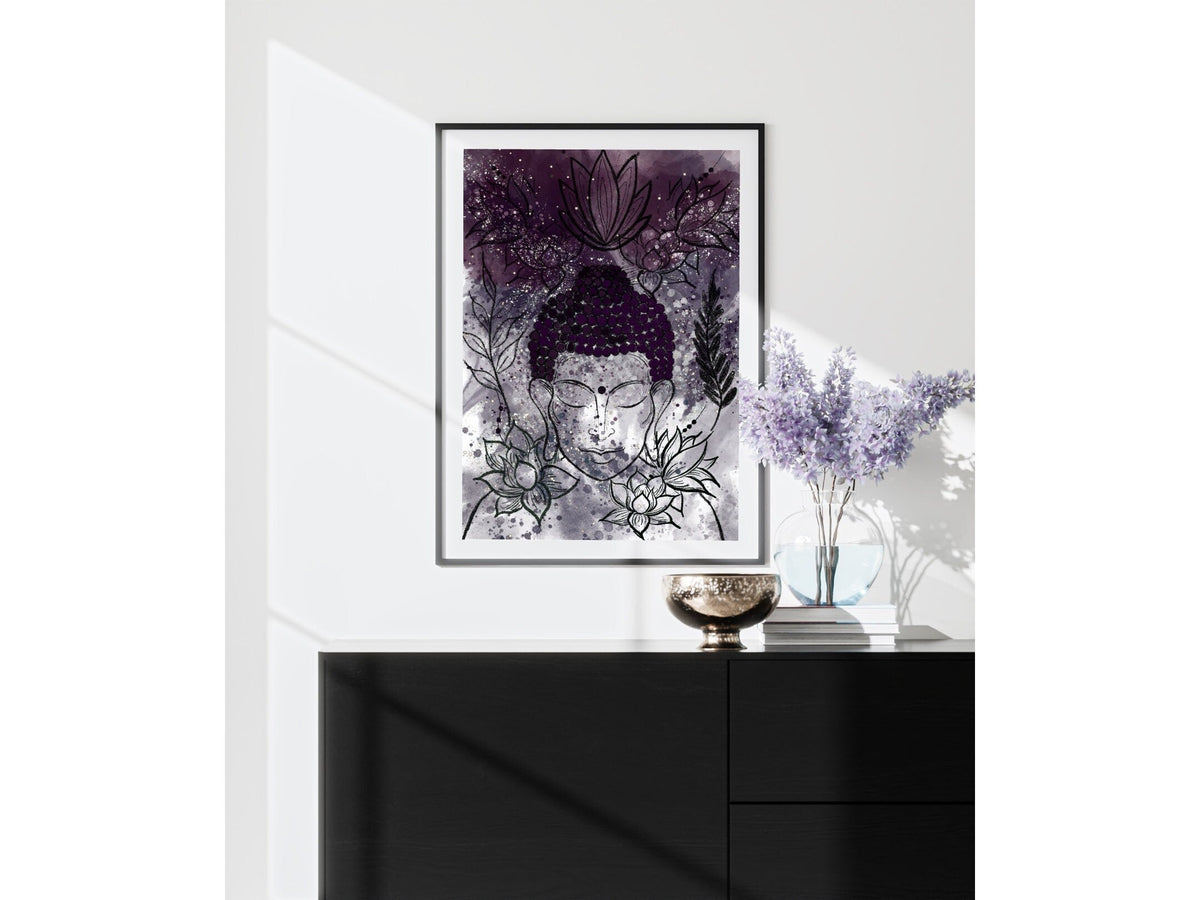 Meditating Buddha art print | Spiritual Wall Art