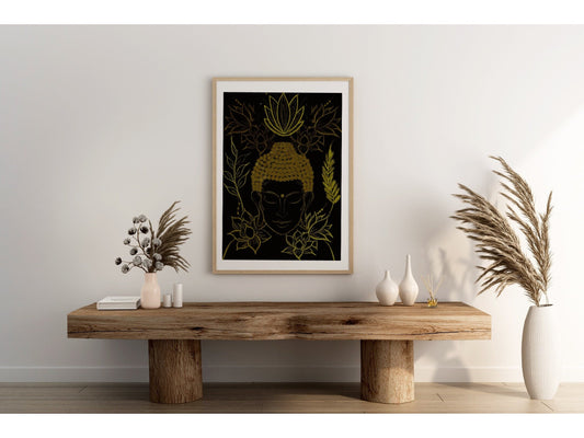 Meditating Buddha Art Print | Spiritual Wall Art