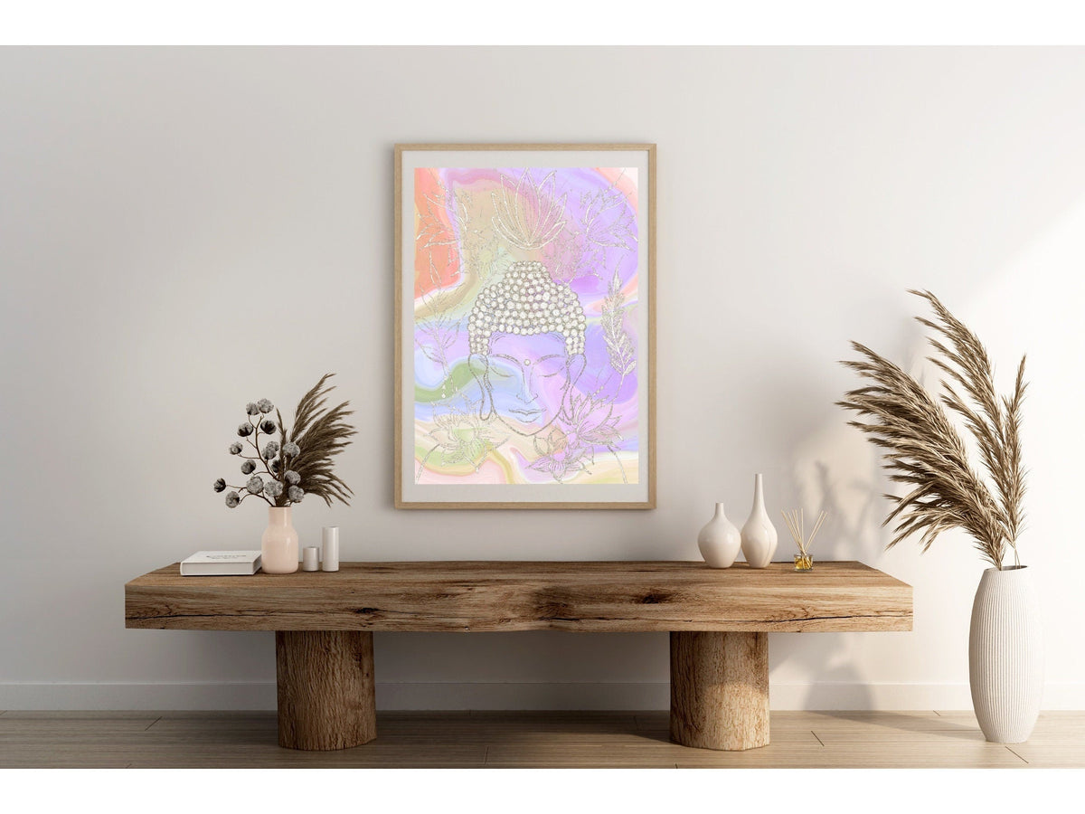 Meditating Buddha Art Print | Spiritual Wall Art