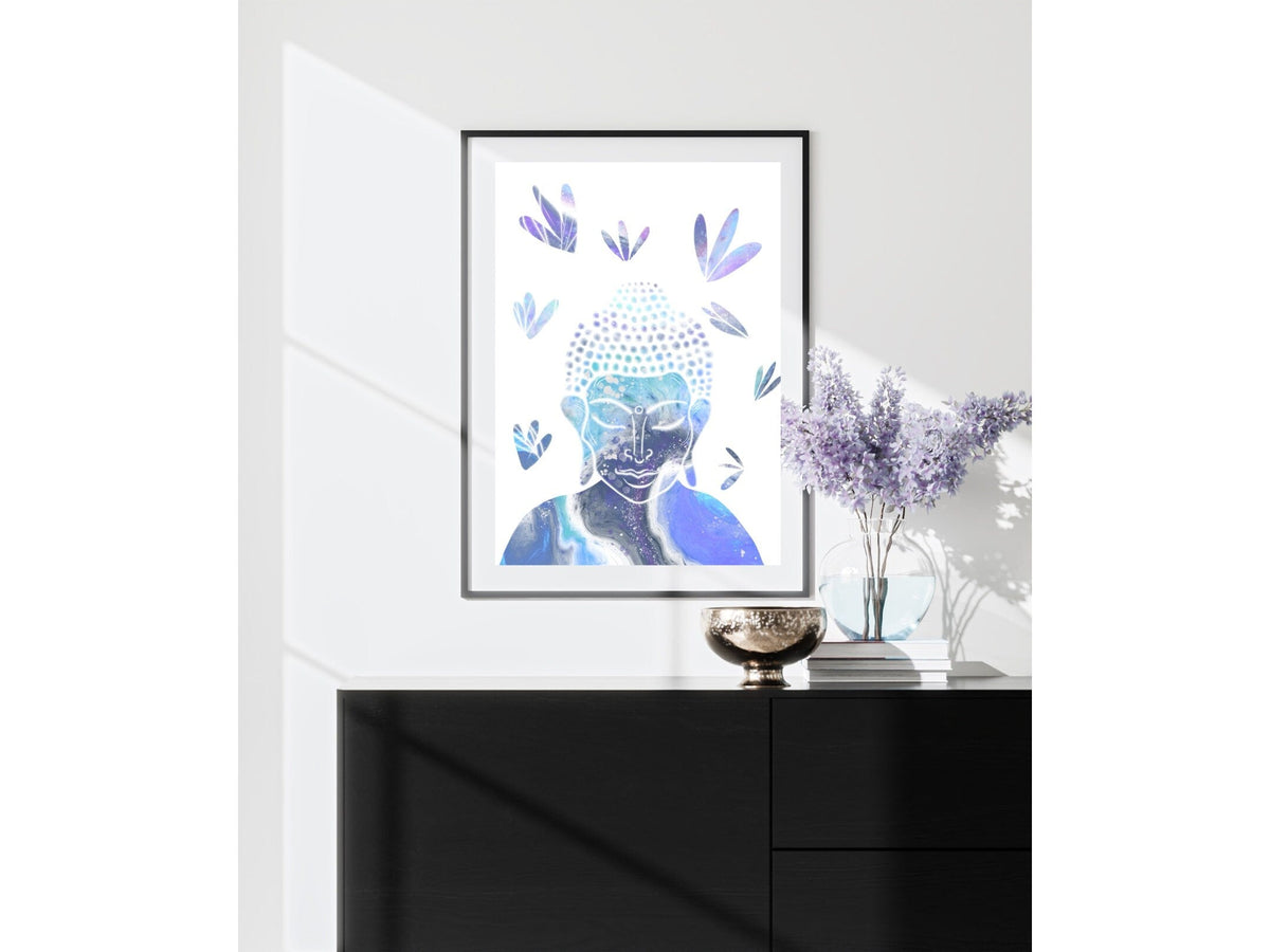 Buddha art print, spiritual wall art 