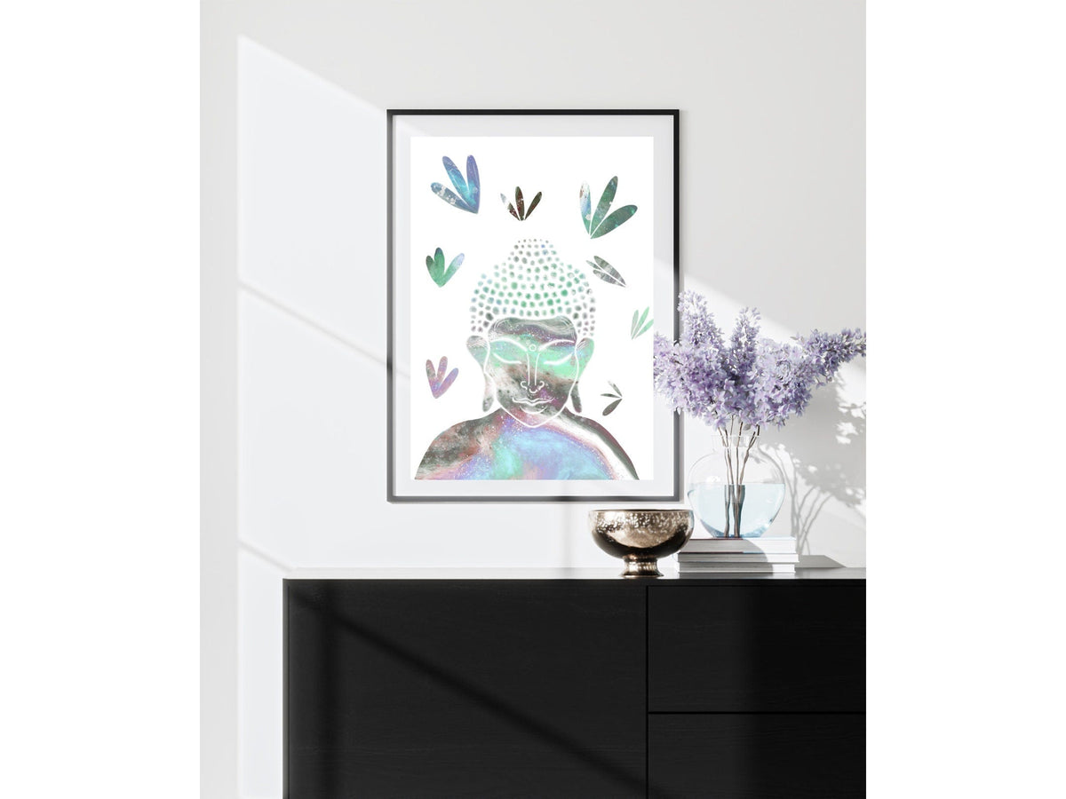 Buddha art print, spiritual wall art
