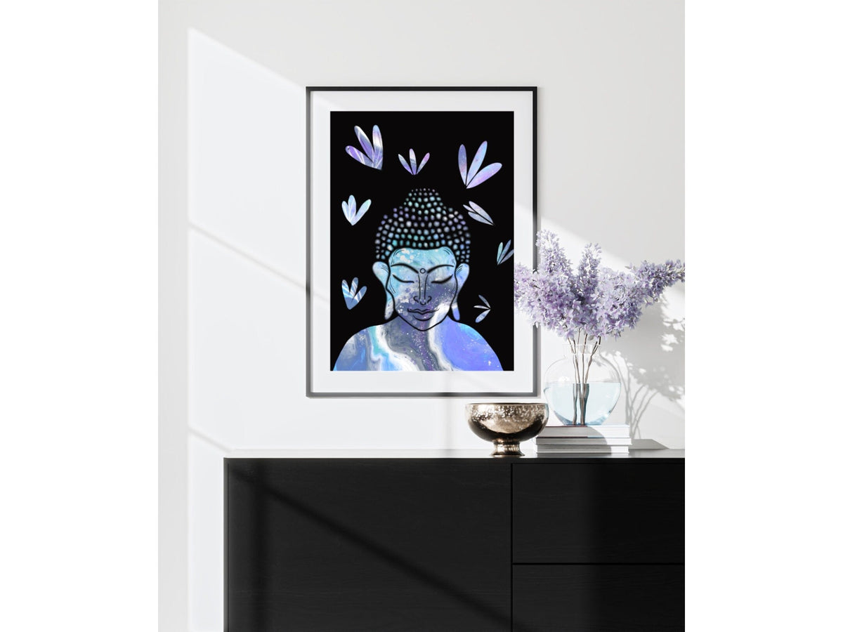 Buddha art print, spiritual wall art 