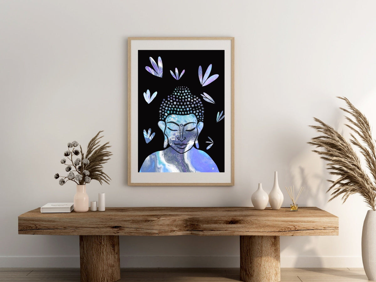 Buddha art print, spiritual wall art 