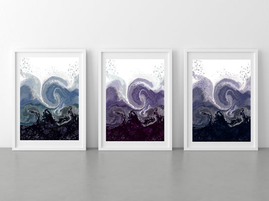 abstract coastal art prints