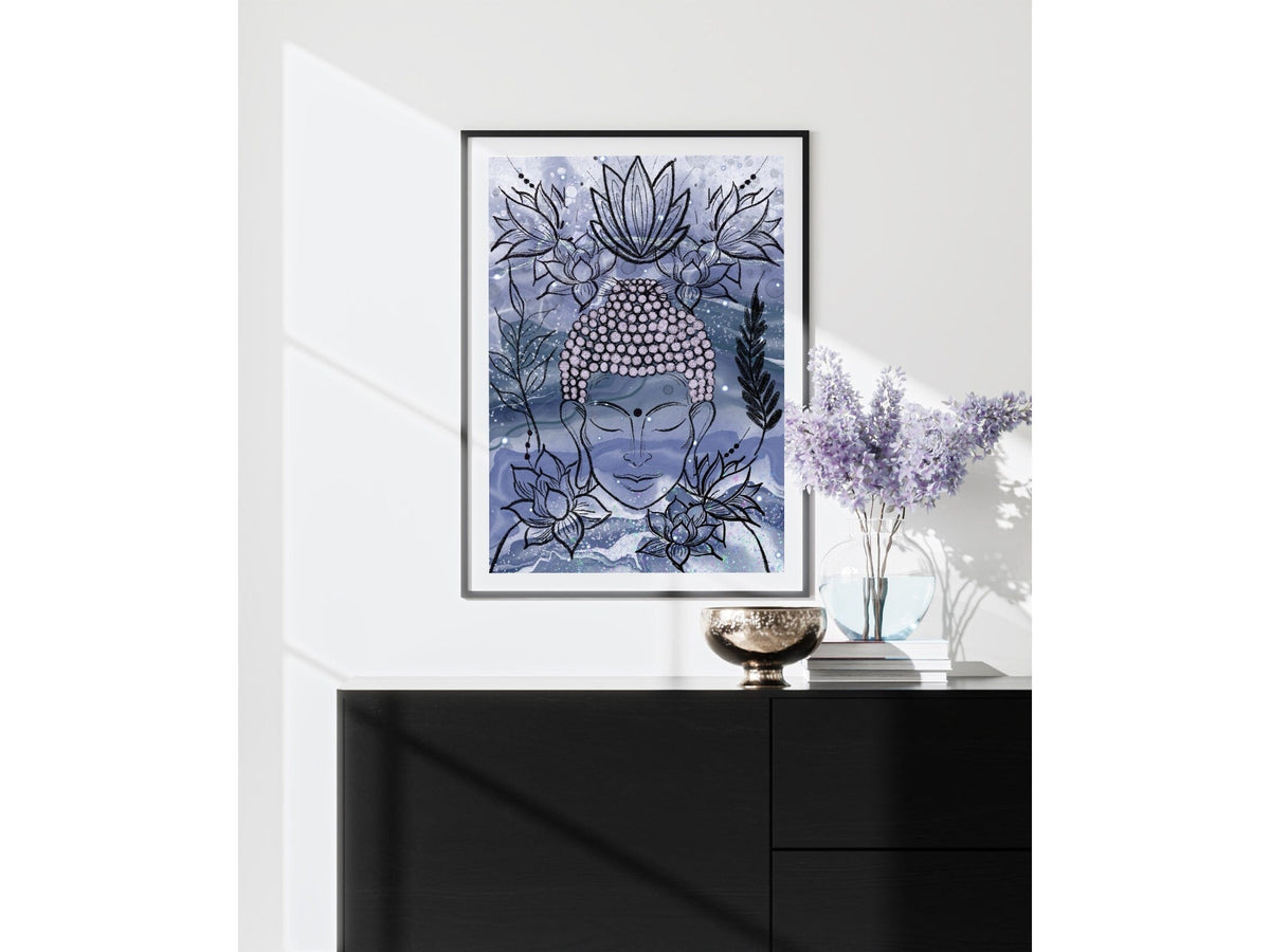 Meditating Buddha Art Print | Spiritual Wall Art