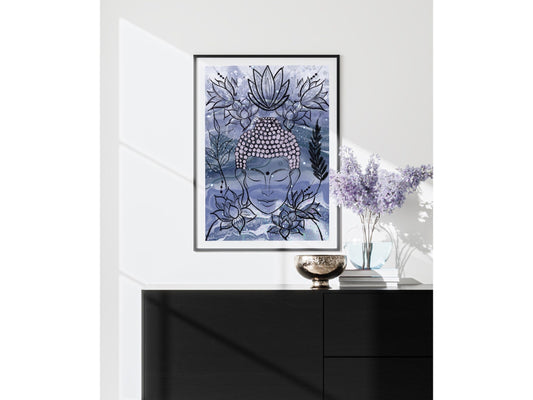 Meditating Buddha Art Print | Spiritual Wall Art