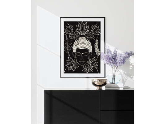 Buddha art prints, spiritual wall art