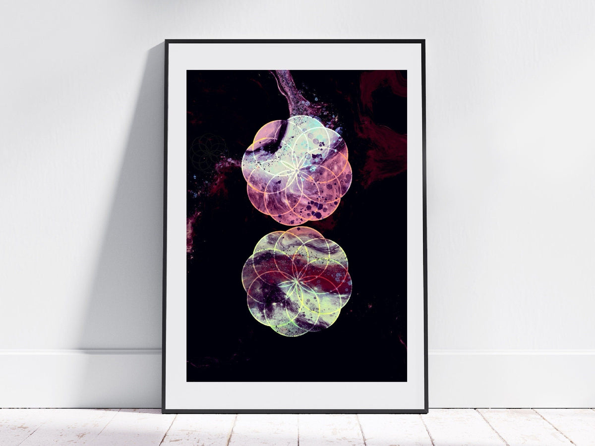 Sacred geometry art print, spiritual wall art