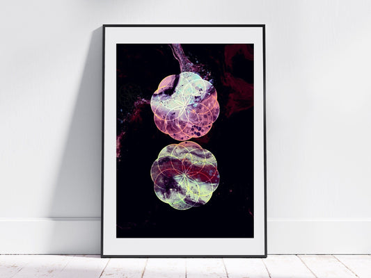 Sacred geometry art print, spiritual wall art
