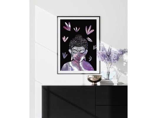 Buddha art print, spiritual wall art
