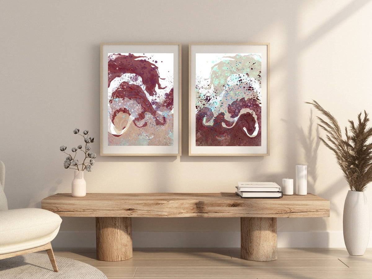 Abstract coastal art prints