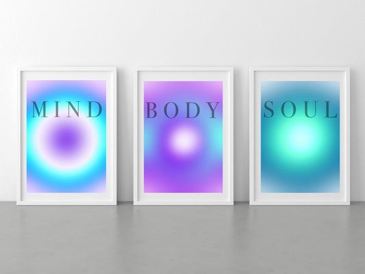Spiritual aura art print | set of three