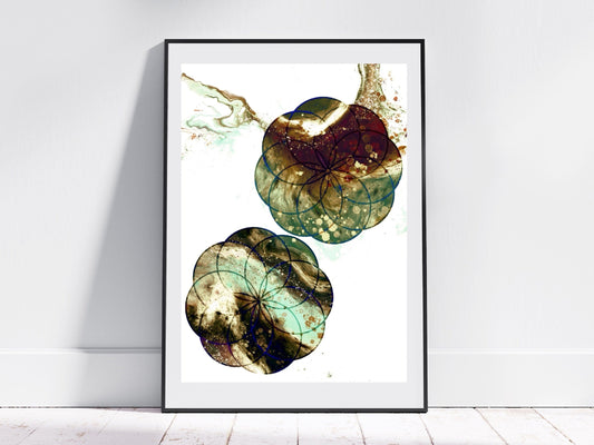 Sacred geometry art print, spiritual wall art