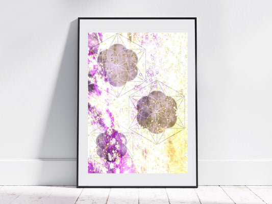 Sacred geometry art prints, seed of life wall art