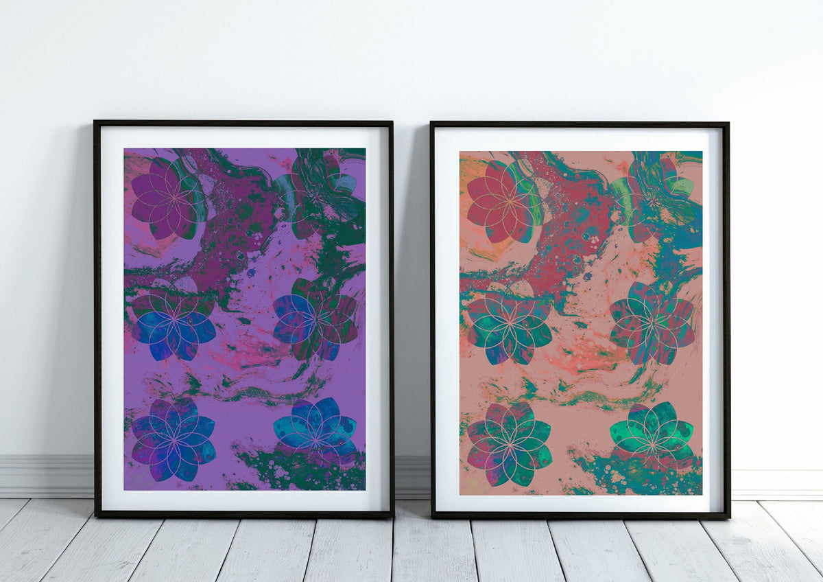 Sacred geometry art print, spiritual wall art