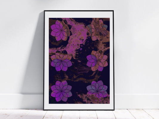 Sacred geometry art print, seed of life wall art
