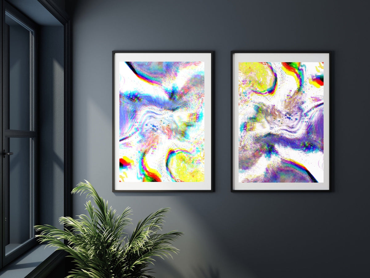 Abstract coastal art print