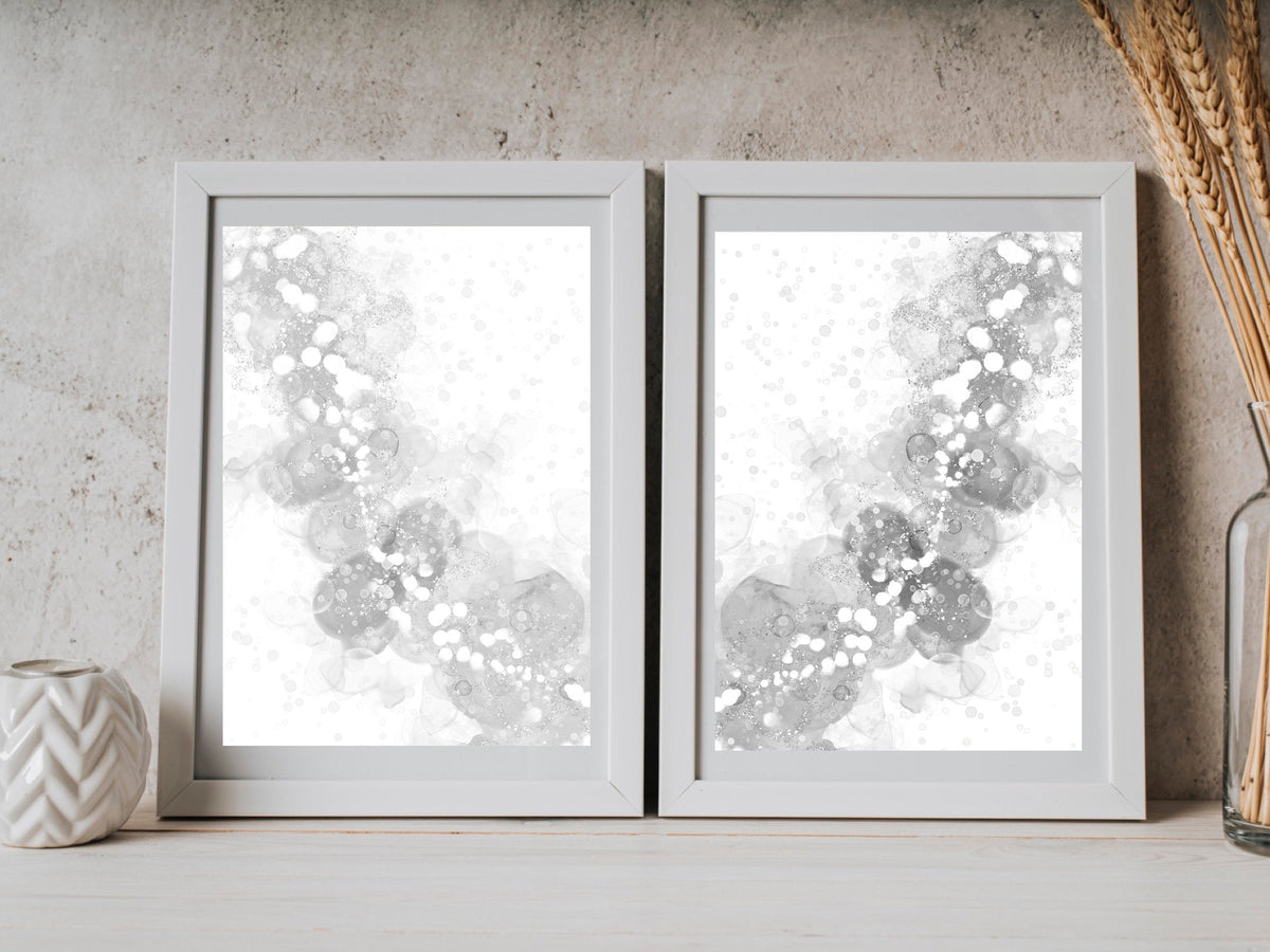 Neutral Abstract Art Prints | Set of Two