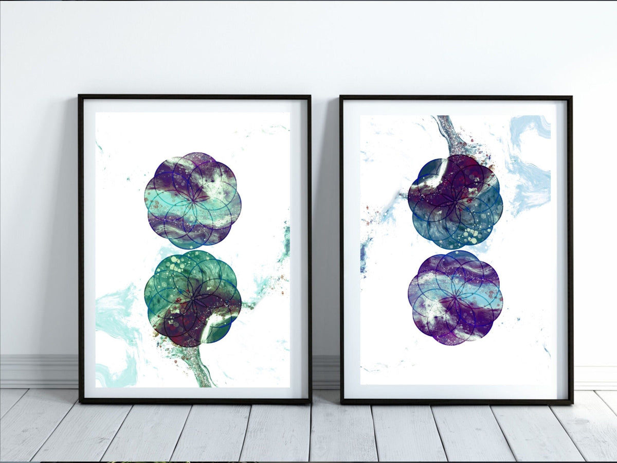 Sacred geometry art print, spiritual wall art