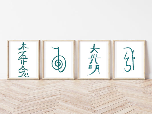 Reiki symbol art print, reiki wall art