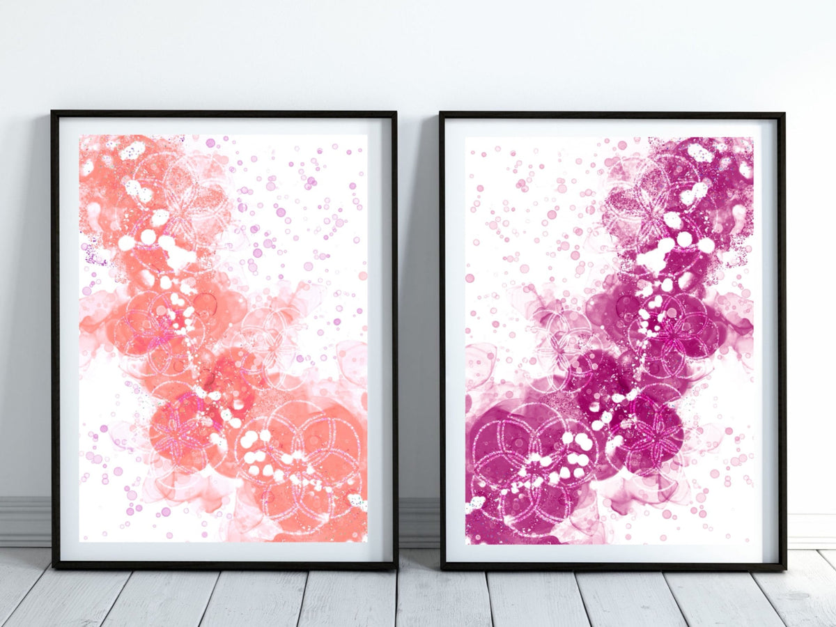 Vibrant Abstract Art Prints | Set of Two