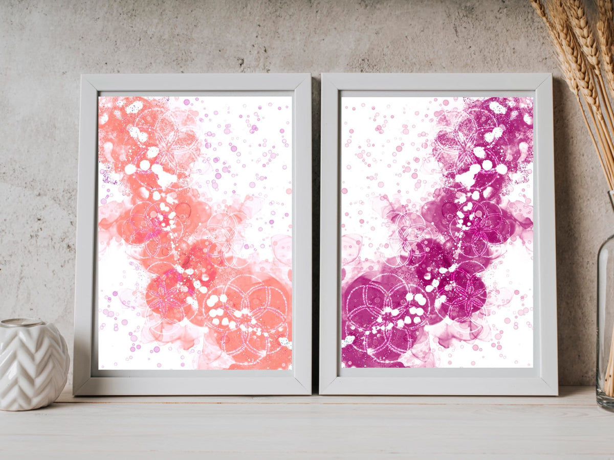 Vibrant Abstract Art Prints | Set of Two
