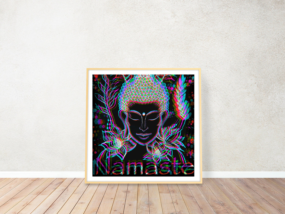 Buddha art print, spiritual wall art 