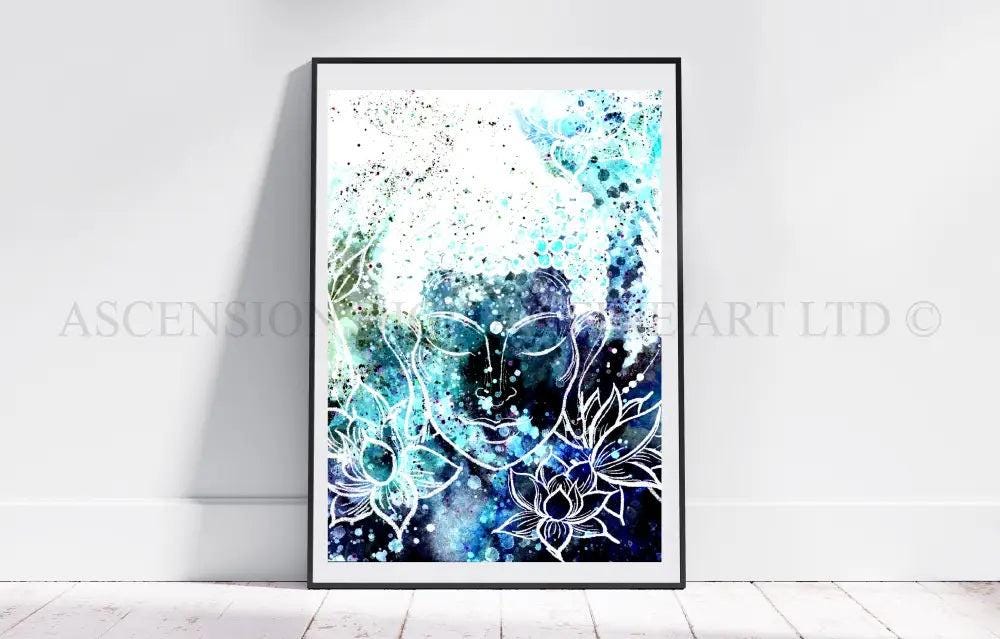 Buddha art print, spiritual wall art