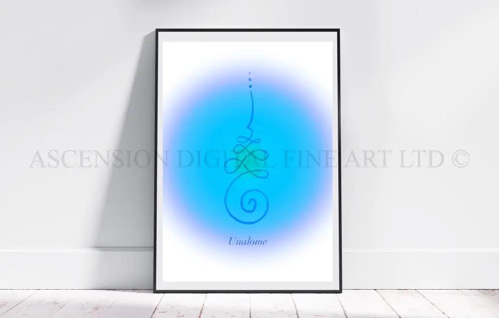 Angelic symbols art print, healing Zibu wall art