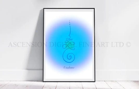 Angelic symbols art print, healing Zibu wall art