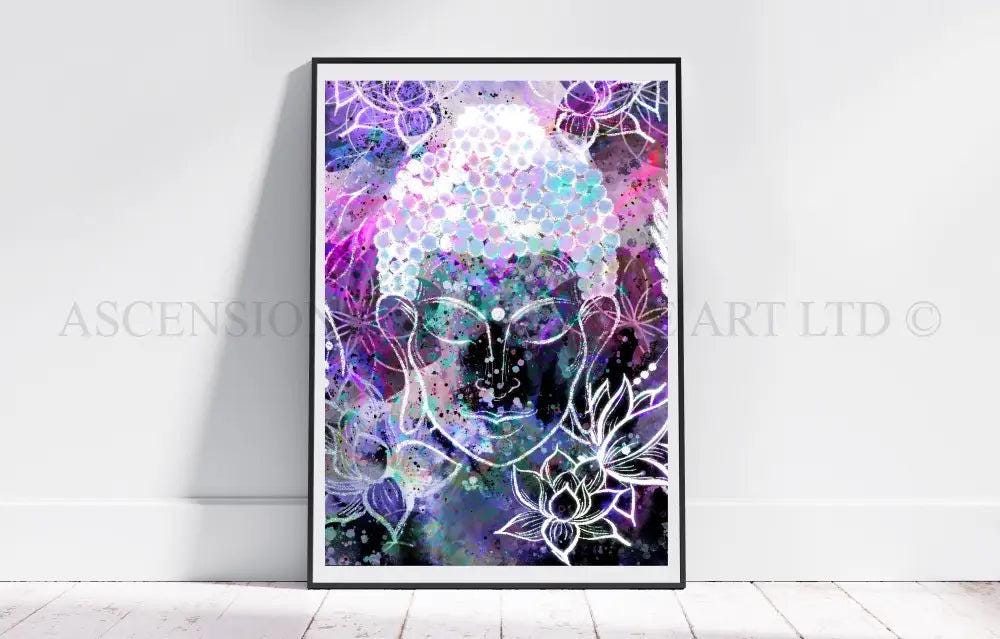 Buddha art print, spiritual wall art