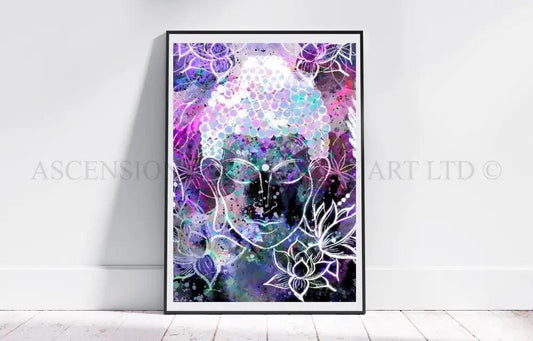 Buddha art print, spiritual wall art
