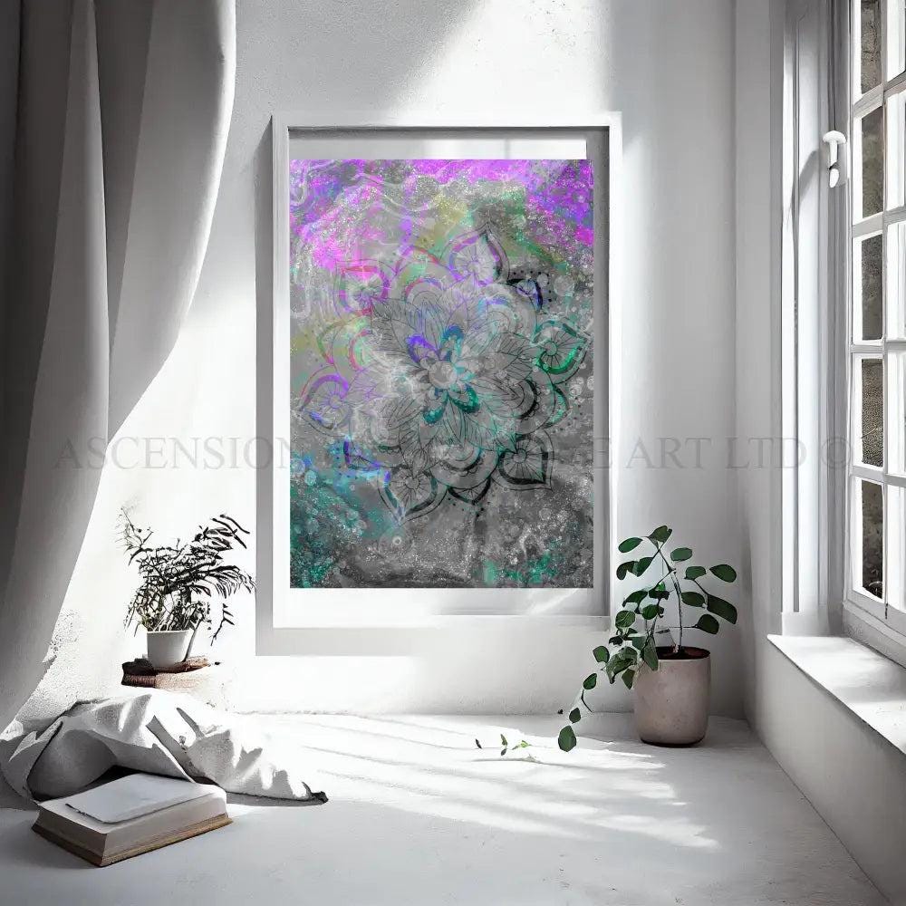 Mandala art print, spiritual wall art