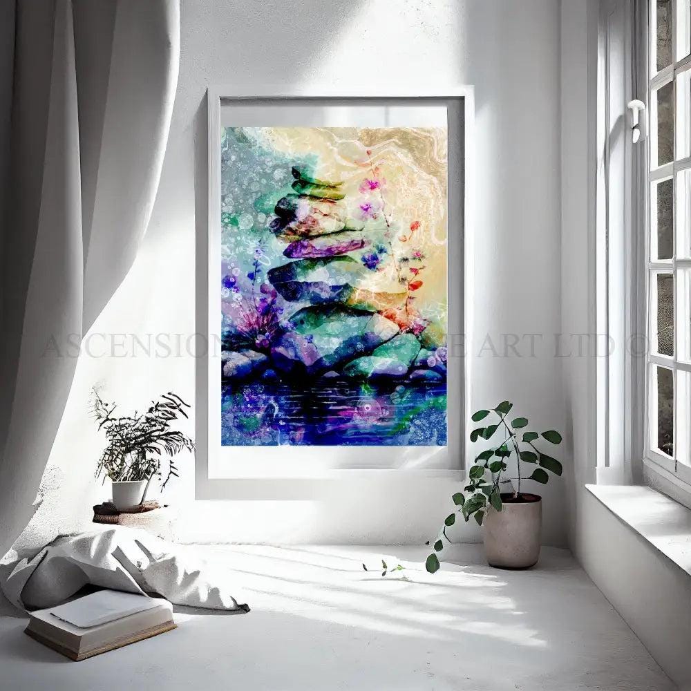 Balancing stones art orint