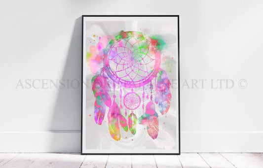 Dreamcatcher art print, meditation art print