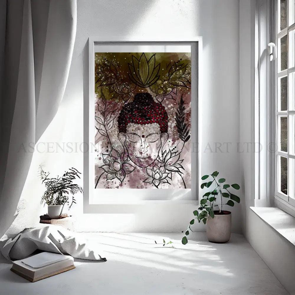 Buddha art prints, spiritual wall art