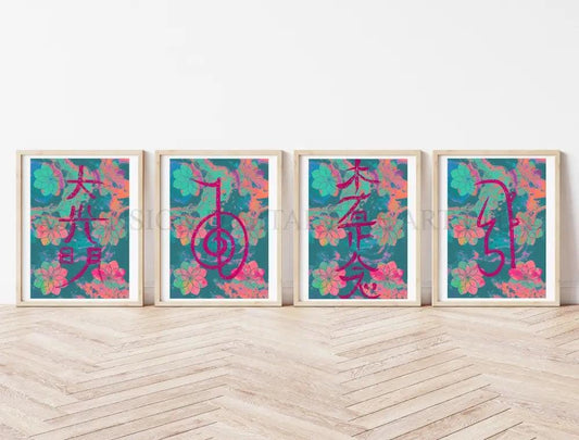 Reiki healing art print, reiki healing wall art
