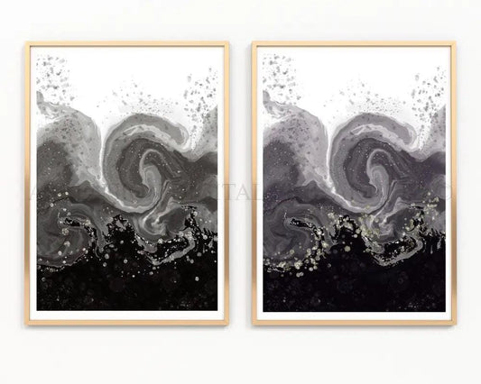 Abstract coastal art prints