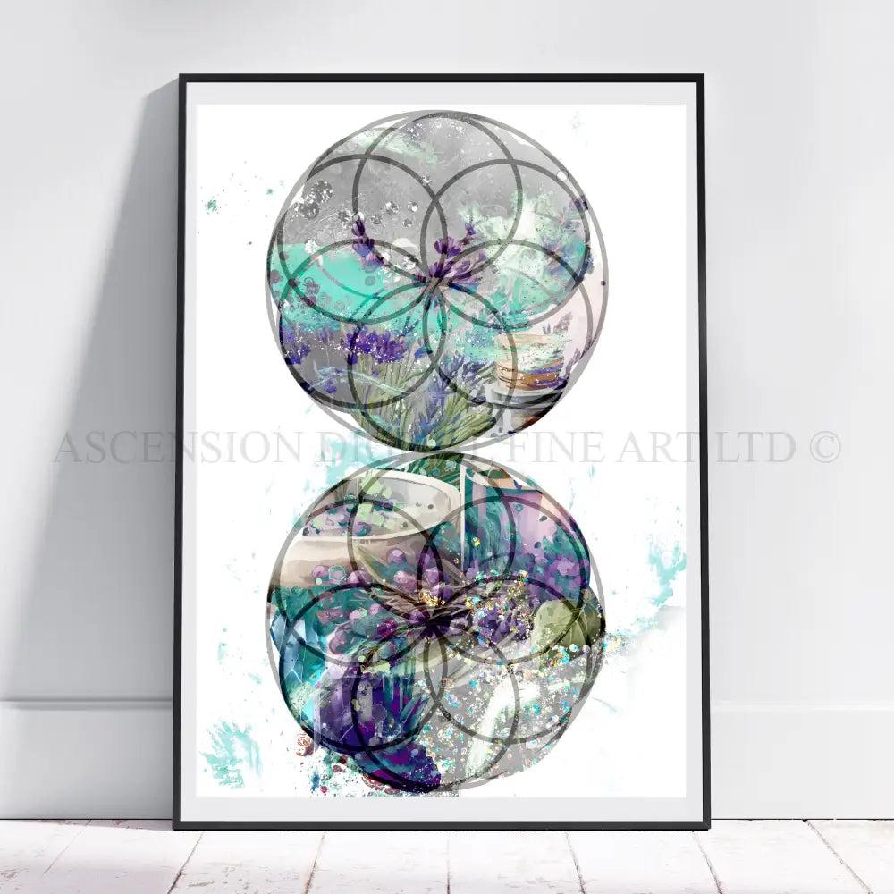 Sacred geometry art print, spiritual wall art