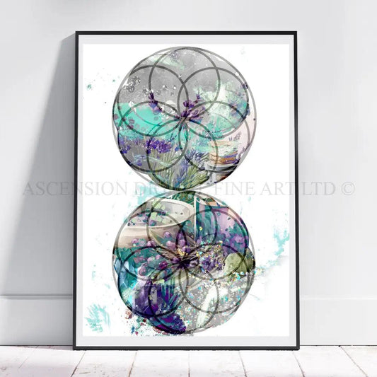 Sacred geometry art print, spiritual wall art
